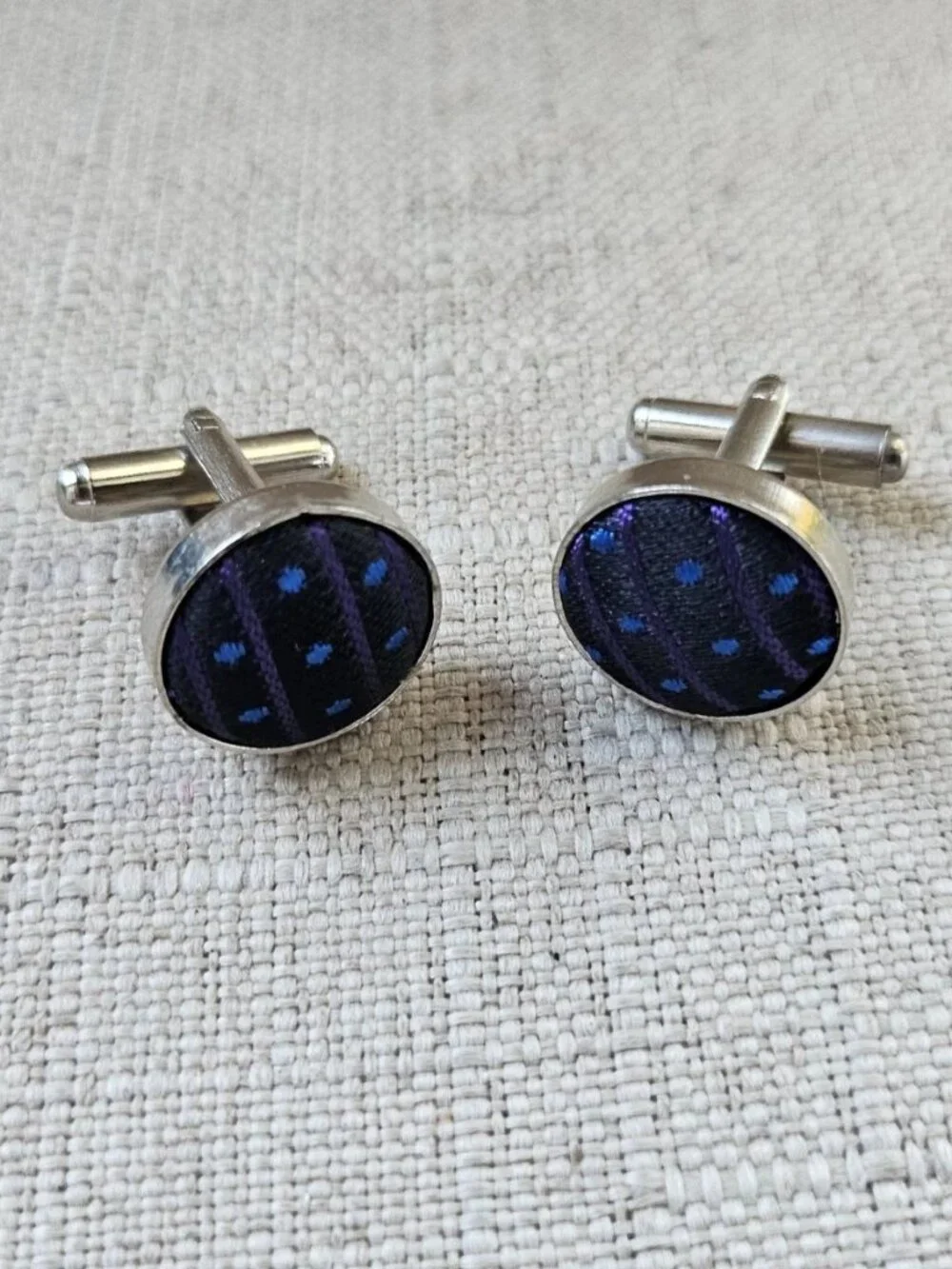 Blue Tone Cufflinks Men Fashion Jewelry Dress Shirt Cuff Links Stud Unbranded